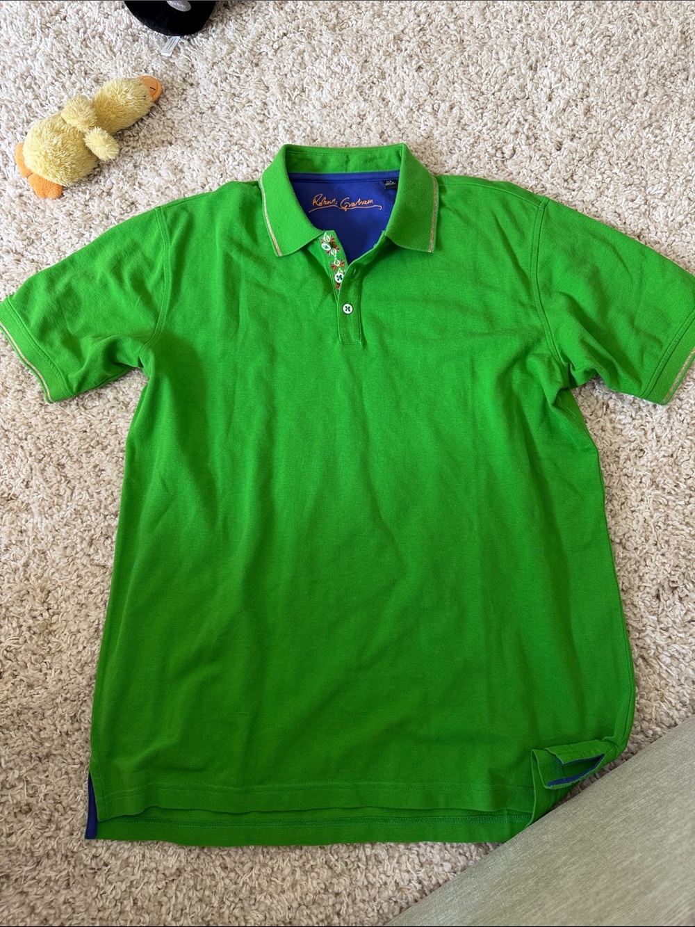 Robert Graham Bright Green Polo Shirt